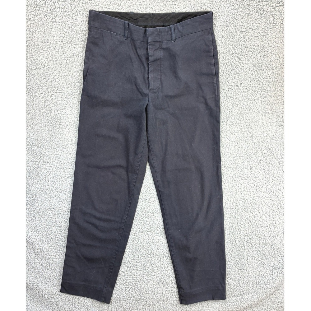 COS Chino Pants Straight Leg Mens 44 Small Navy Blue Cotton Casual Trousers Work